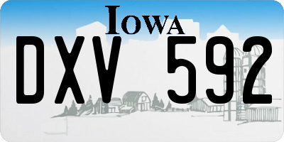 IA license plate DXV592