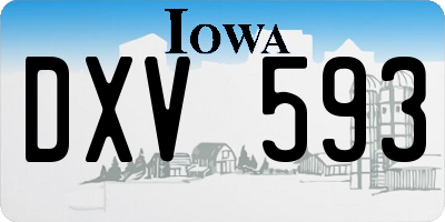 IA license plate DXV593