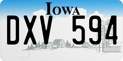 IA license plate DXV594