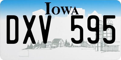 IA license plate DXV595