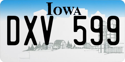 IA license plate DXV599