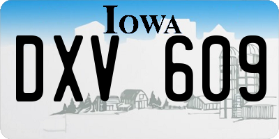 IA license plate DXV609