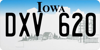 IA license plate DXV620