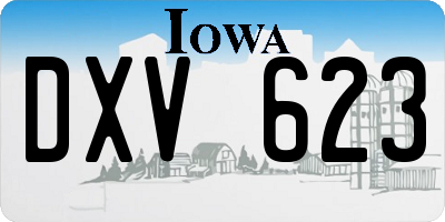 IA license plate DXV623