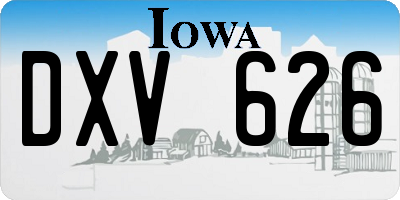 IA license plate DXV626