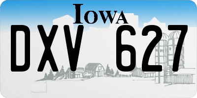 IA license plate DXV627