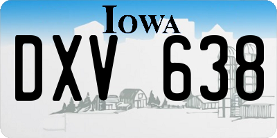 IA license plate DXV638