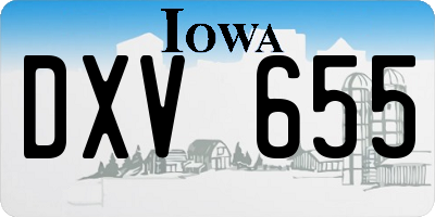 IA license plate DXV655