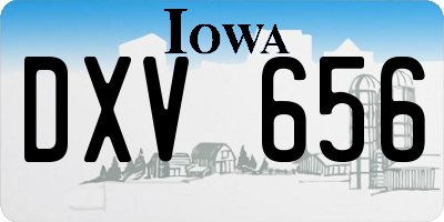IA license plate DXV656
