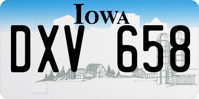 IA license plate DXV658