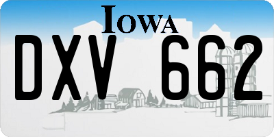 IA license plate DXV662