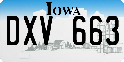 IA license plate DXV663