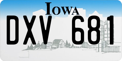IA license plate DXV681