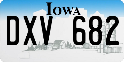 IA license plate DXV682