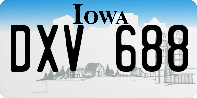 IA license plate DXV688