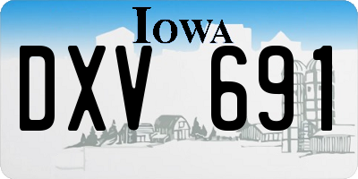 IA license plate DXV691