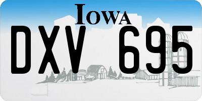 IA license plate DXV695