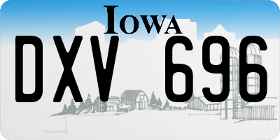IA license plate DXV696