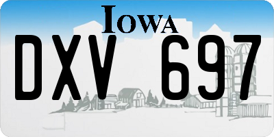 IA license plate DXV697