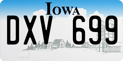 IA license plate DXV699