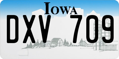 IA license plate DXV709