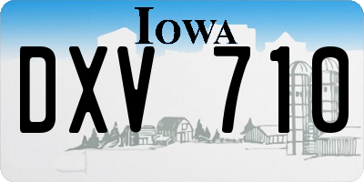 IA license plate DXV710