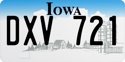 IA license plate DXV721