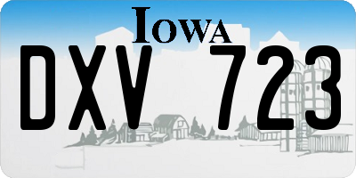 IA license plate DXV723