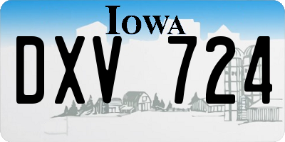 IA license plate DXV724