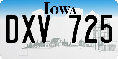 IA license plate DXV725