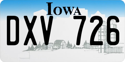 IA license plate DXV726