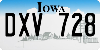 IA license plate DXV728