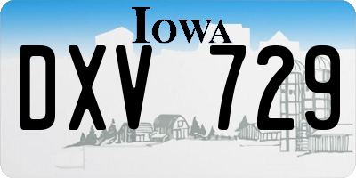 IA license plate DXV729