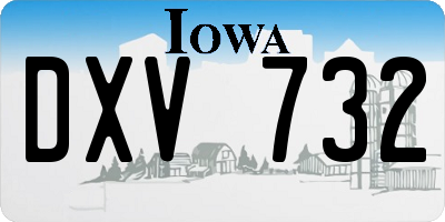 IA license plate DXV732