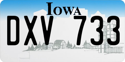 IA license plate DXV733