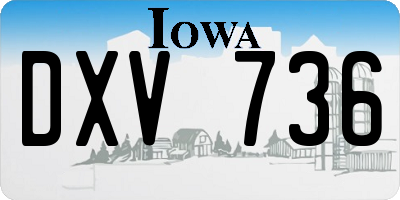 IA license plate DXV736