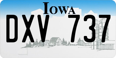 IA license plate DXV737