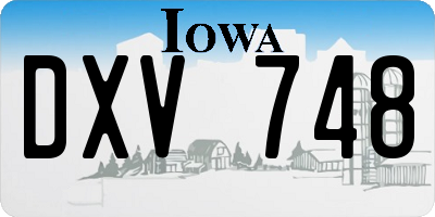 IA license plate DXV748