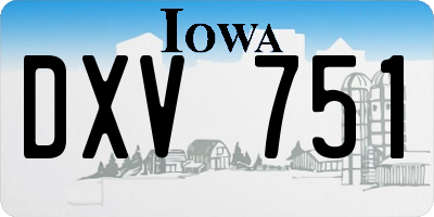 IA license plate DXV751