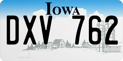 IA license plate DXV762