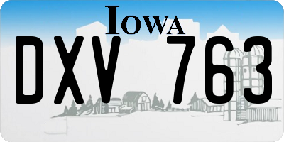 IA license plate DXV763