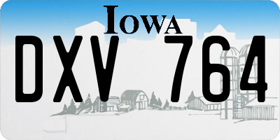 IA license plate DXV764