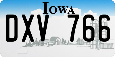 IA license plate DXV766