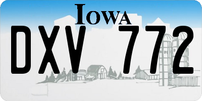 IA license plate DXV772
