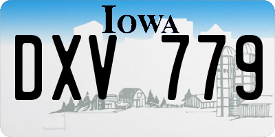 IA license plate DXV779