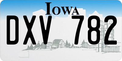 IA license plate DXV782