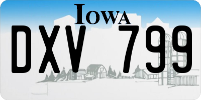 IA license plate DXV799