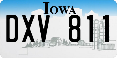 IA license plate DXV811