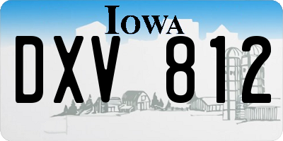 IA license plate DXV812