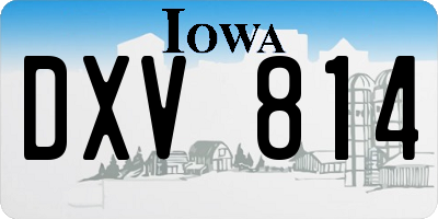 IA license plate DXV814